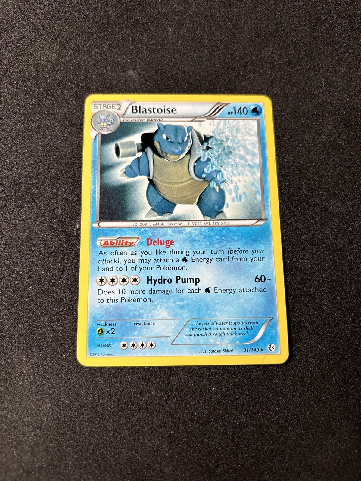 Blastoise 31/149- Black & White- Boundaries Crossed NonHolo 2012 R Pokemon MP