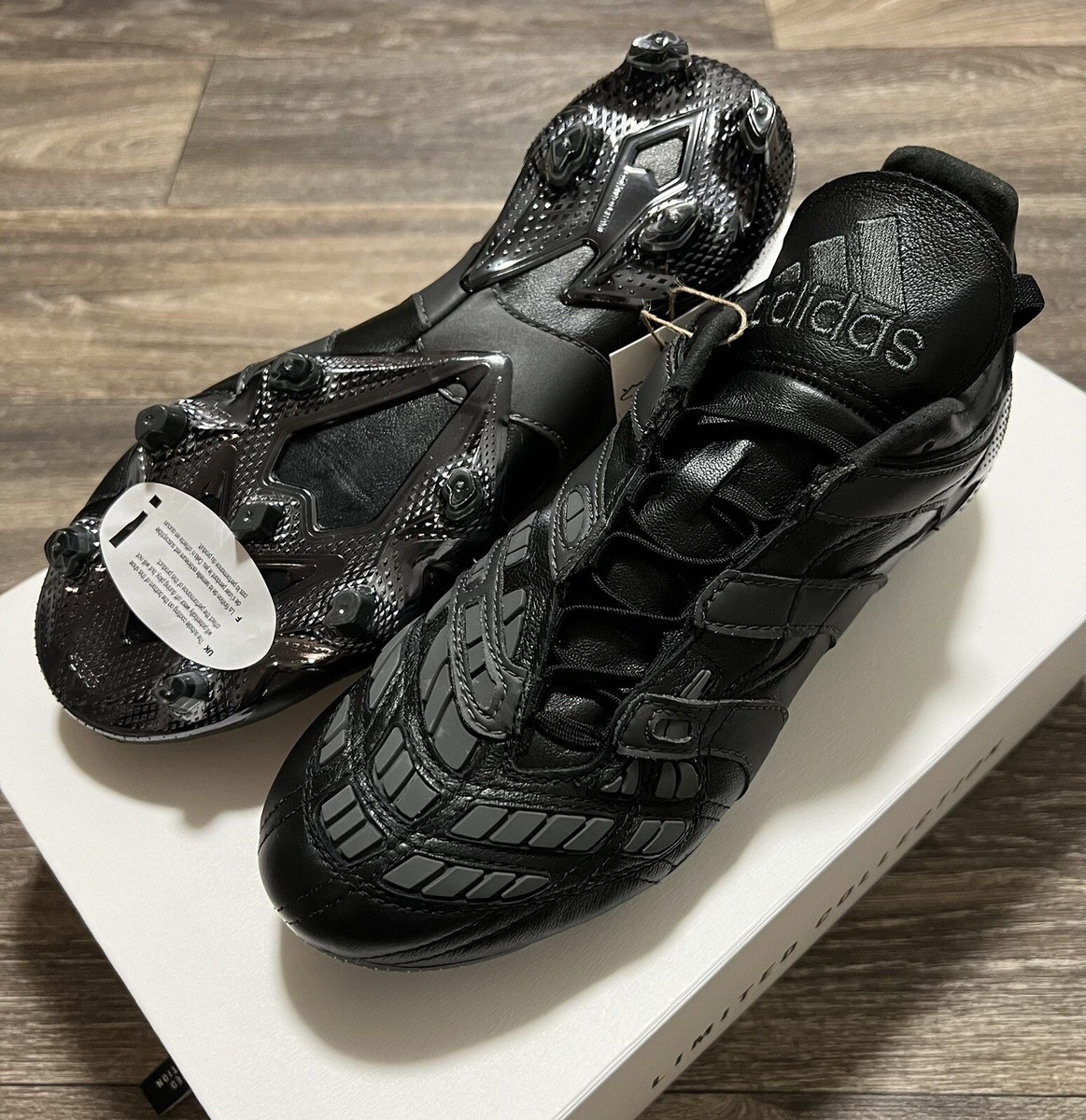 Adidas Predator Accelerator FG Sz US8 Remake Blackout FZ5428 Adidas Predator Accelerator FG Sz US8 Remake Blackout FZ5428