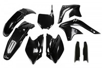 Kunststoffverkleidung Kit Full Kawasaki KXF 450 2007 Ufo Plast Schwarz