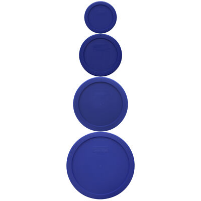 Pyrex Cadet Blue Bundle in 7202-PC, 7200-PC, 7201-PC, 7402-PC Lids