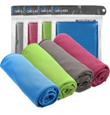 4PCS Cooling Towel for Neck Face, Cool Ice Sport Workout Sweat Towels 40  x 12  