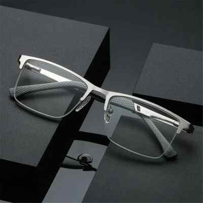 Men's Reading Glasses +0.5 To +4.0 Business Reading Lens Metal Frame Optical