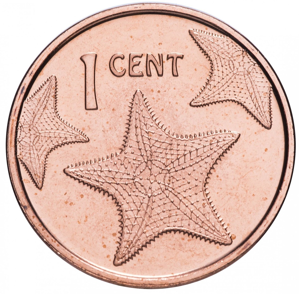 Bahamas 1 Cent Coin | Starfish | Flamingo | Marlin | 2014 - 2015