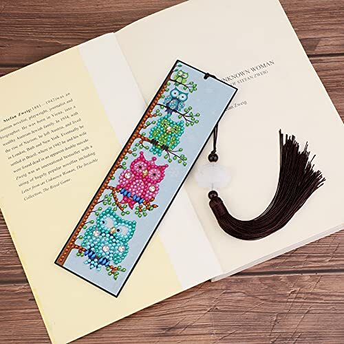5D DIY Owl Diamond Painting Bookmark Kit for Graduation Birthday Gift, - Bild 7 von 8