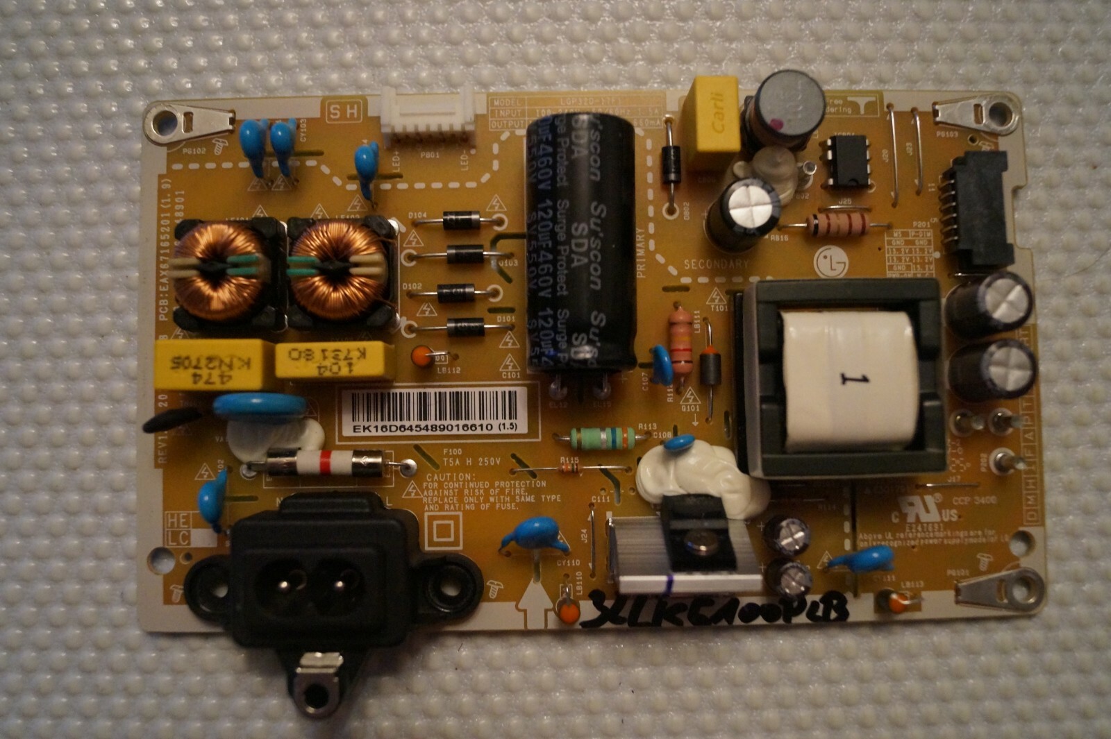 PSU POWER SUPPLY BOARD EAX67165201(1.9) EAY64548901 32"" LG 32LK6100PLB 32LJ610V