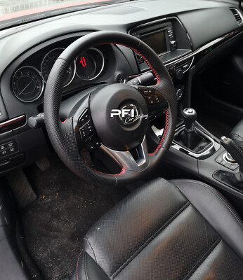 Lenkrad beziehen mit Leder für Mazda 6 III Bj2012-2016 NEU LEDER PFI car styling