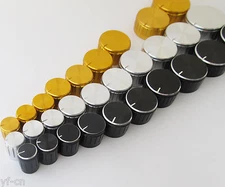 4pcs 30x17mm Circular Knob Aluminium Cover for Audio Volume Tone Control 3colors