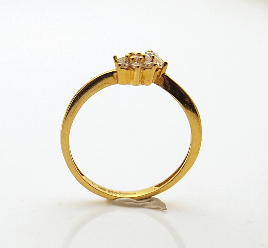 Sterling Silver Gold Plated Cubic Zirconia Ladies Ring | eBay