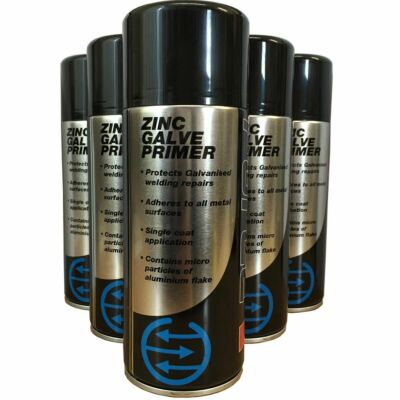4 x Zinc Galve Primer Spray Paint - Welding Repair Cold Galvanised 400ml X61790