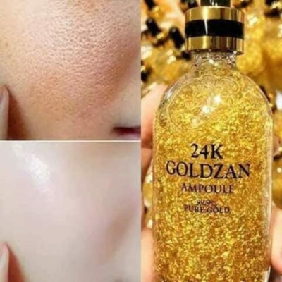 3x24K Gold Facial Serum Goldzan Ampoule Pure Gold 100ml Anti-Aging