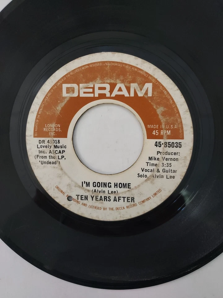 45 RPM Vinyl Record Ten Years After I'm Coming Home VG - Image 2 of 4