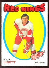 1971-72 OPC O PEE CHEE HOCKEY #140 NICK LIBETT NM DETROIT RED WINGS Card
