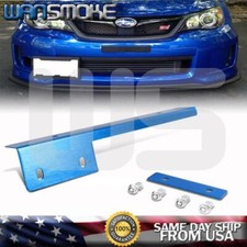 Nuevo JDM Azul Universal Parachoques Delantero Placa de Matrícula Soporte Soporte Barra