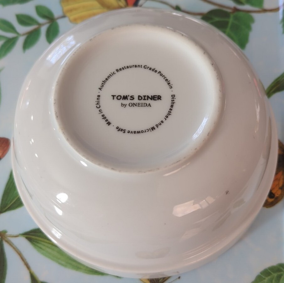 Vintage Tom's Diner Authentic Restaurant Bowl by Oneida 🍜 (White) eBay