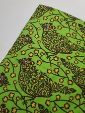 Tula Pink Fabric Nest Moda Birds Floral Green Brown RARE Quilt OOP FAT QUARTER