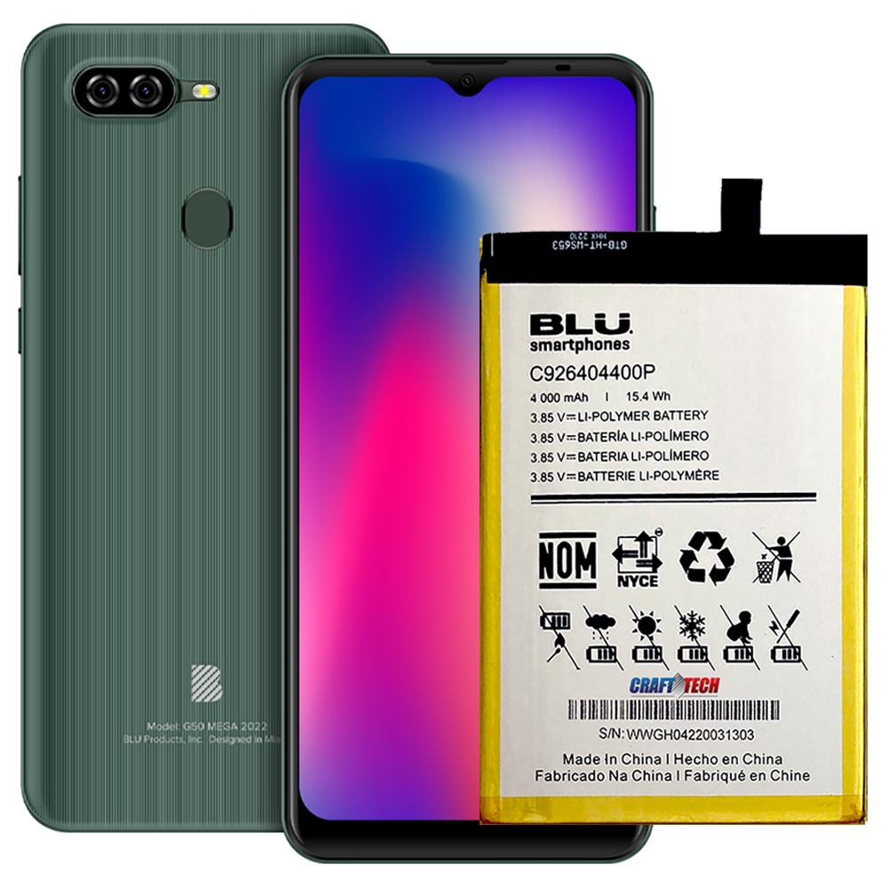 BLU G50 Mega G0670ww Origina Battery C926404400P 4000mAh 15.4Wh | eBay