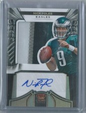 2012 CROWN ROYALE GOLD RPA #274 - NICK FOLES RC #ED 73/99 (4 COLOR PATCH)