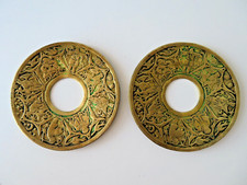 2 anciennes bobeches decor chinois en bronze pour bougeoir Chandellier