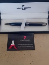 Pierre Cardin Black Lacquer with black trim ballpoint pen boxed with certificate