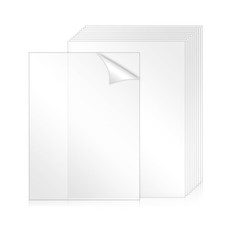 TKOnline 10 PCS Plexiglass Sheets, 8.5" x 11" x 0.02 Clear PET Sheet Panels, ...