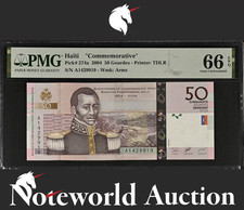 Haiti Commemorative 50 Gourdes 2004 P 274a UNC PMG 66 EPQ