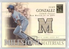 2003 Topps Tribute - Contemporary Edition Milestone Materials Juan Gonzalez 1h1