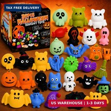 30 Pcs Halloween Mochi Squishy Toys, Party Favors for Kids,Treat Bags Gifts