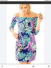 Lilly Pulitzer Multicolor Floral Mini Dress 3/4 Sleeve XS