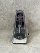 Vintage Franz Keywound Metronome with Floating Mechanism Brown Clear Plastic