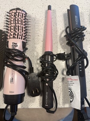 Conair Hair Dryer Brush, Remington Curling Wand, Cortex Flat Iron, Pink/Black