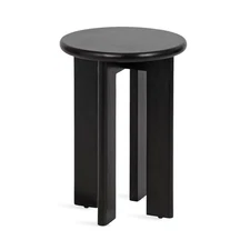 Seebeck Modern Wooden Round Side Table; 14 x 14 x 20; Black; Transitional Woo...
