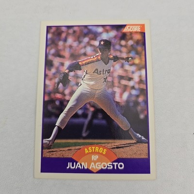 JUAN AGOSTO 1989 Score #283 No Copyright Promo Prototype Variation Astros