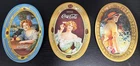 3 Coca Cola Small Vintage Oval Mini Tin Trays 6" x 4.25" - lot of 3 from 1970's