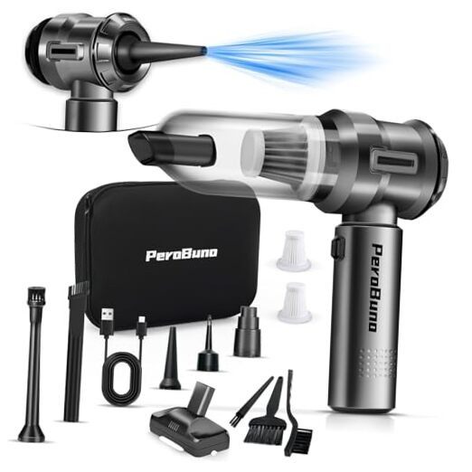 Car Vacuum Cleaner High Power- 18KPa Powerful- 35 Mins Runtime- 3 Gear- 2 in