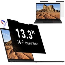Magnetic Laptop Privacy Screen 13.3 inch ,16:9 Aspect Removable Anti Glare Pr...