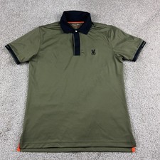 Psycho Bunny Polo Mens Small 4 Green Sport Golf Performance Stretch Golfing