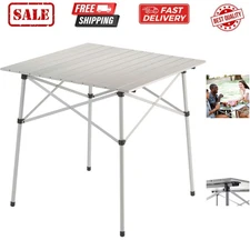 Outdoor Folding Table, Sturdy Aluminum Camping Table with Snap-Together Desig...