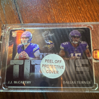 Panini 2024 One Football Team Titans J.J. McCarthy/Dallas Turner RC TT-MIN