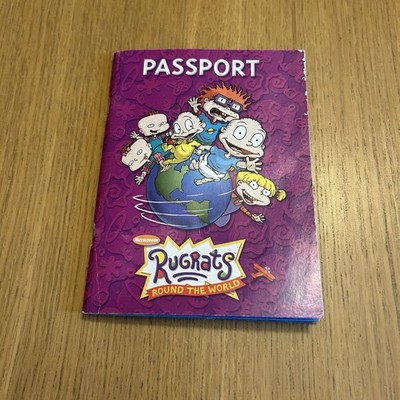 Rugrats Round The World Passport Sticker Book and 3D Card Rare Collectible 90s