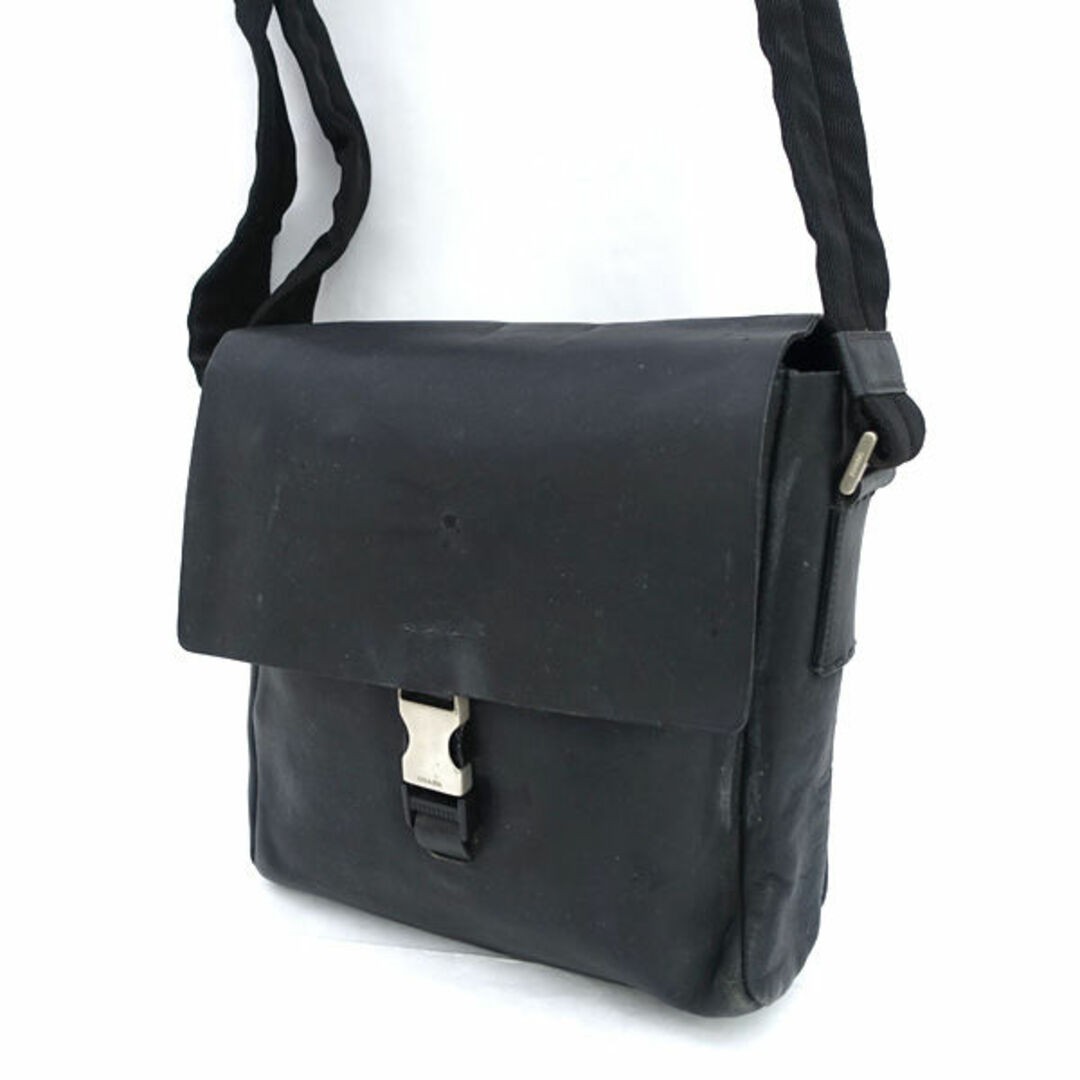 Prada Black Leather V177 Crossbody Shoulder Bag Used