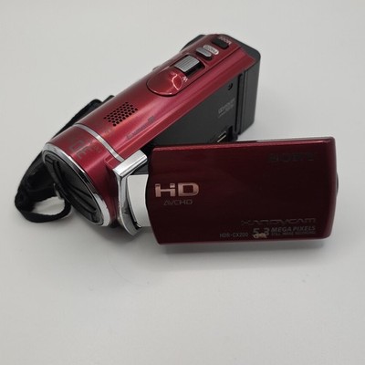 Videokamera Sony Handycam HDR-CX200 Rot Mit Displayschaden Getestet Kamera Video