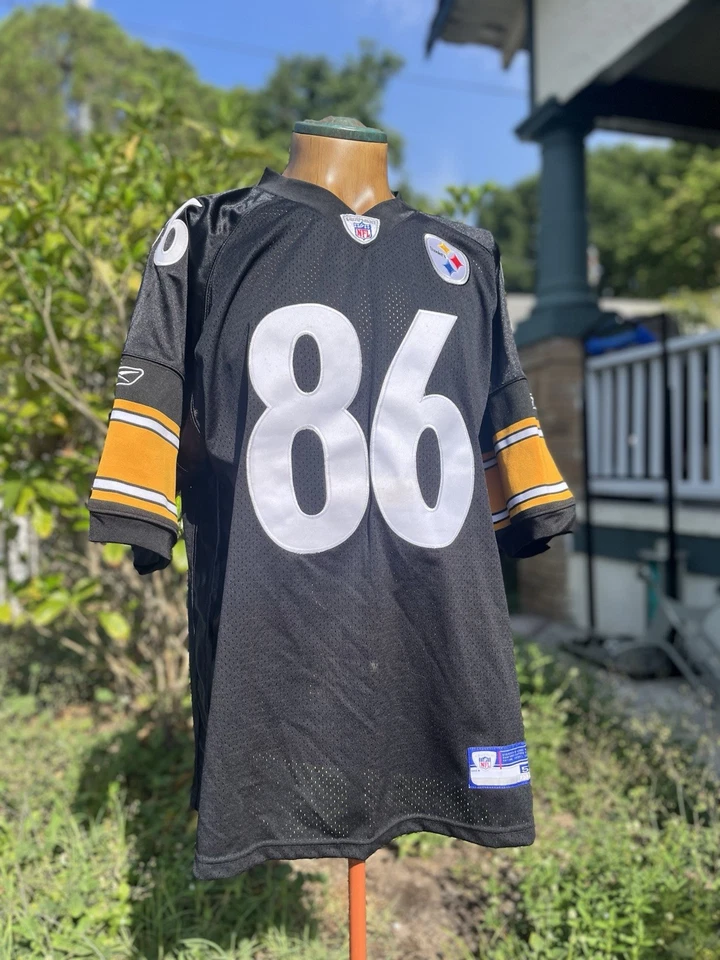 Camiseta de Colección Hines Ward #86 Cosida Pittsburgh Steelers NFL Reebok Talla 52 Grande Foto 2 de 4