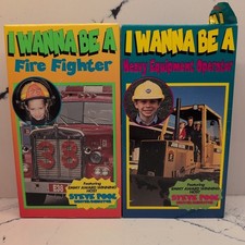 I Wanna Be A Heavy Equipment Operator And Firefighter Lot VHS 1995 STEVE POOL