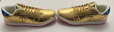 Zapatillas Trump Dorado Parte Superior Baja "Trump 1's" Talla 13 Donald Trump MAGA Zapatos EE. UU.
