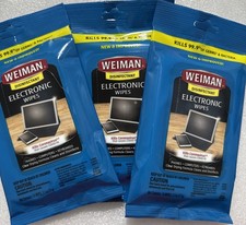 27 Packs Weiman Disinfecting Electronic Wipes CASE LOT NEW SEALED