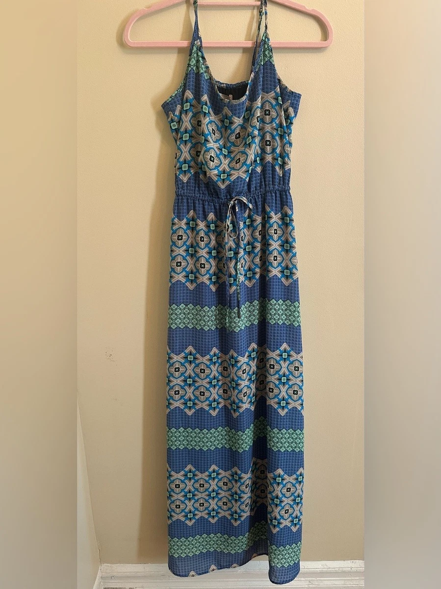 banana republic blue floral maxi dress Banana Republic Navy Blue Floral, Lined, Sleeveless Maxi Dress, NWT- Sz 16  Tall