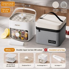 Ice Cube Tray with Bin Silicone Ice Cube Maker Large Ice Storage Box Mould UK