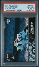1997 Upper Deck NFL Legends Autographs John Jefferson #AL-121 PSA Auto 10 PSA 8!