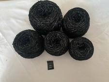 Black & Silver Recycled From Sweater Upcycled Reclaimed Acrylic & Polyester