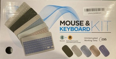 Rechargeable suit Square button 10inches mini Wireless Bluetooth mouse keyboard